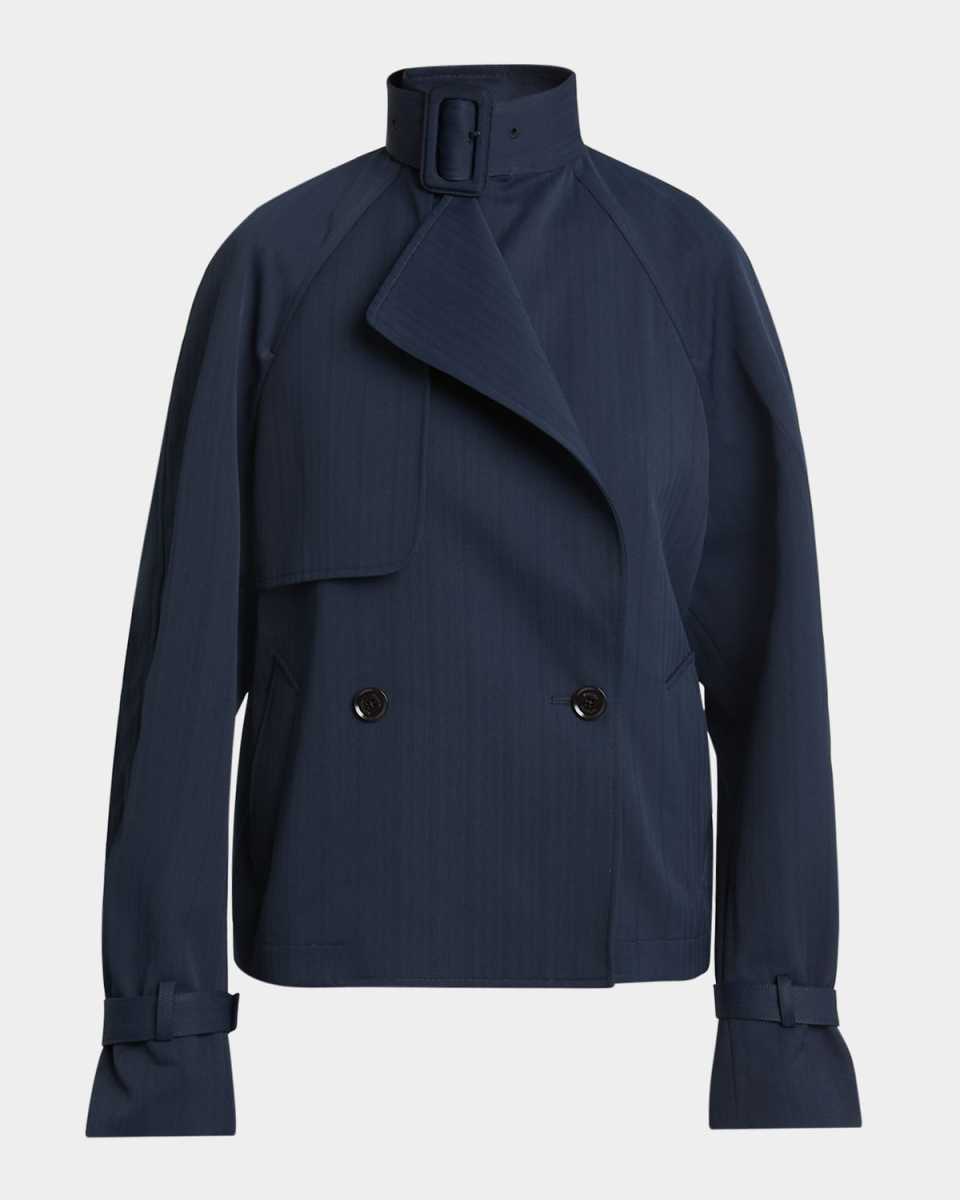 Larissa Technical Nylon Jacquard Short Jacket